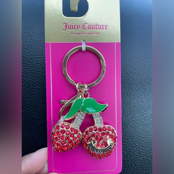Juicy Couture Keychain,Juicy Couture Red Cherry Keychain,Juicy Couture Cherry. - Picture 3 of 9